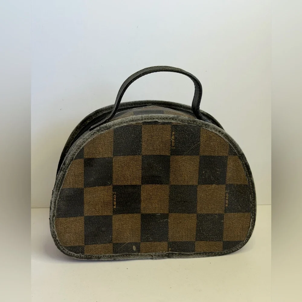 Vintage Fendi Pequin Coated Canvas Vanity Case - Picture 7 of 12